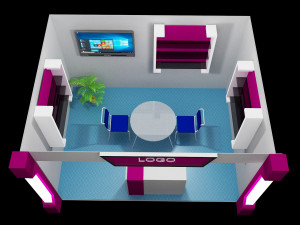 booth exhibition stand 3Dモデル