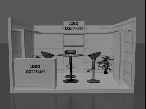 booth exhibition stand Modelo 3D
