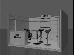 booth exhibition stand Modelo 3D