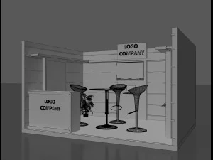 booth exhibition stand 3D Model