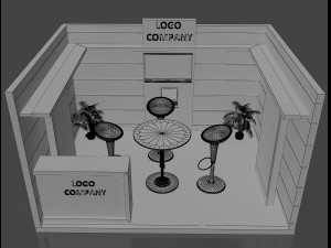 booth exhibition stand Modelo 3D