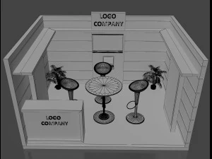 booth exhibition stand 3D Model