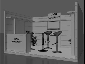 booth exhibition stand Modelo 3D