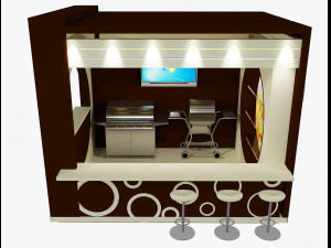 booth exhibition stand Modelo 3D