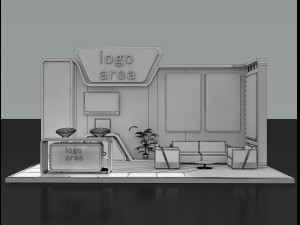 booth exhibition stand 3D 模型