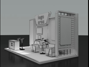 booth exhibition stand 3D 模型