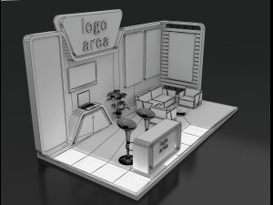 booth exhibition stand 3D 模型