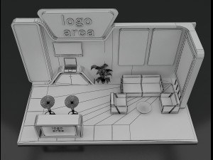 booth exhibition stand 3D 模型