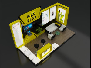 booth exhibition stand 3D 模型