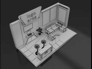 booth exhibition stand 3D 模型