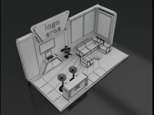 booth exhibition stand 3D Model