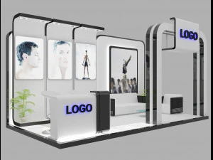 बूथ प्रदर्शनी स्टैंड 3D मॉडल