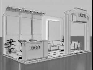 booth exhibition stand 3D-Modell