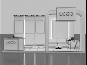 booth exhibition stand 3D-Modell