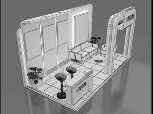 booth exhibition stand 3D-Modell