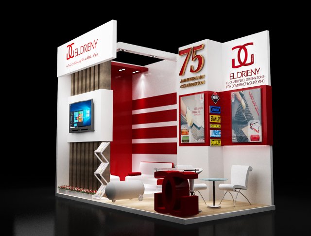 booth exhibition stand Modèle 3D .c4d .max .obj .3ds .fbx .stl .blend 