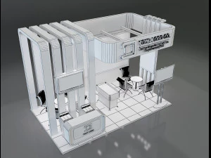 Booth Stand Exhibition a647c 3D Model