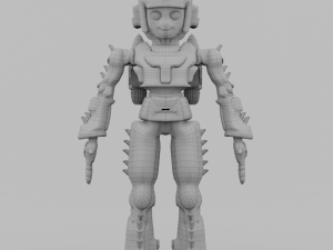 space robot cartoon character 3D Model