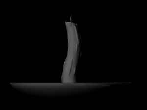 candle in a saucer 3D Модель