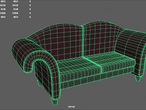 compact sofa 3D Model