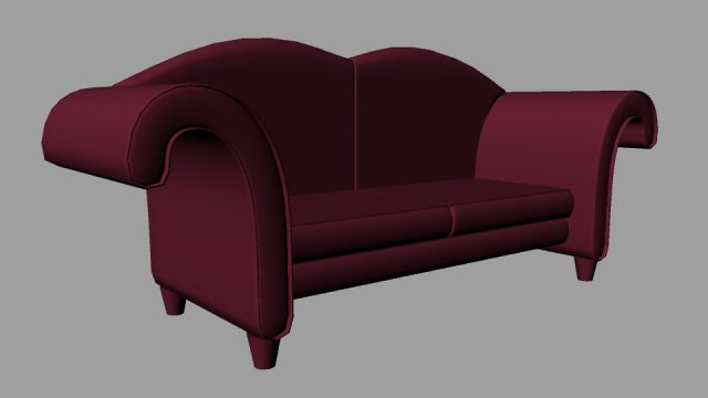 compact sofa Modelo 3D .c4d .max .obj .3ds .fbx .stl .blend 