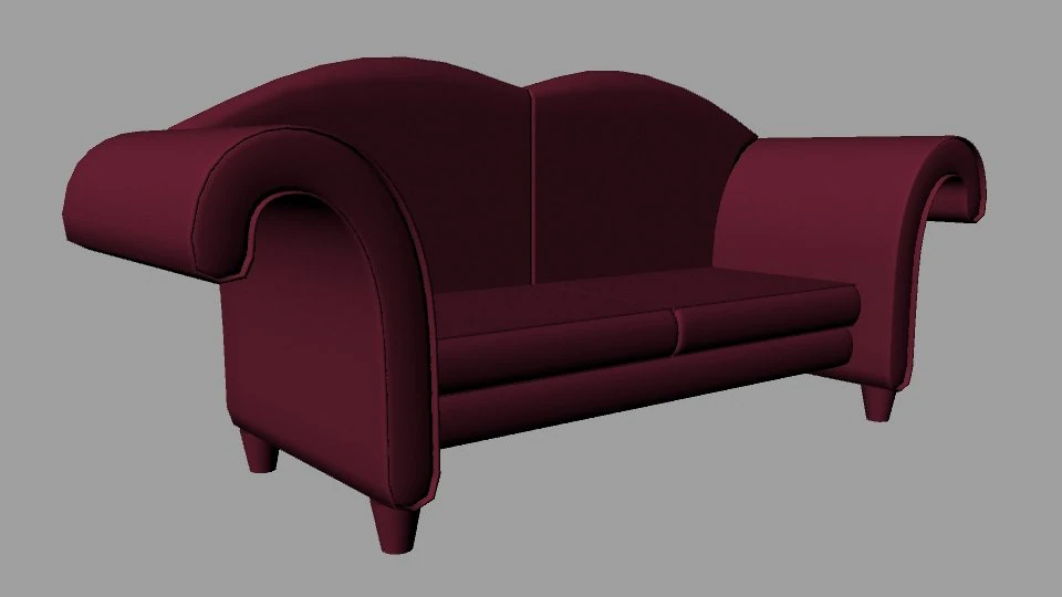 compact sofa 3D Model .c4d .max .obj .3ds .fbx .stl .blend 