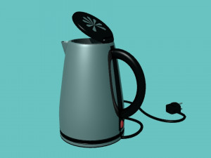 electric teapot with base 3D Model