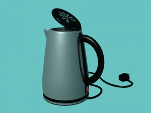 electric teapot with base 3D Model