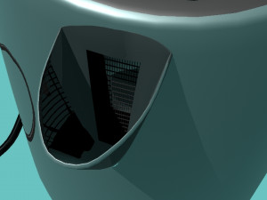 electric teapot with base 3D Model