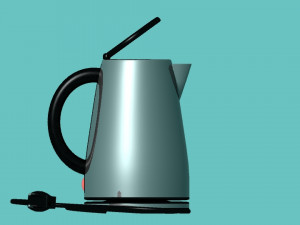 electric teapot with base 3D Model