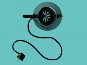 electric teapot with base 3D Model
