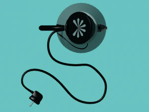 electric teapot with base 3D Model