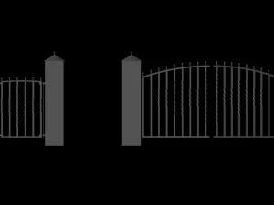 fence and gate 3D Model