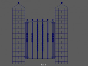 fence and gate 3D Model