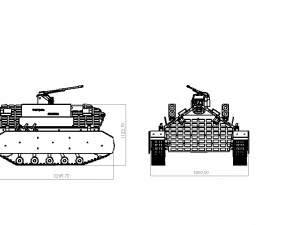unmanned autonomous tank 3D Model