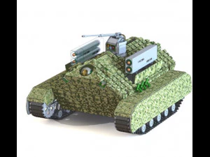 unmanned autonomous tank 3D Model