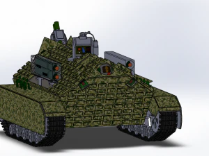 unmanned autonomous tank 3D Model