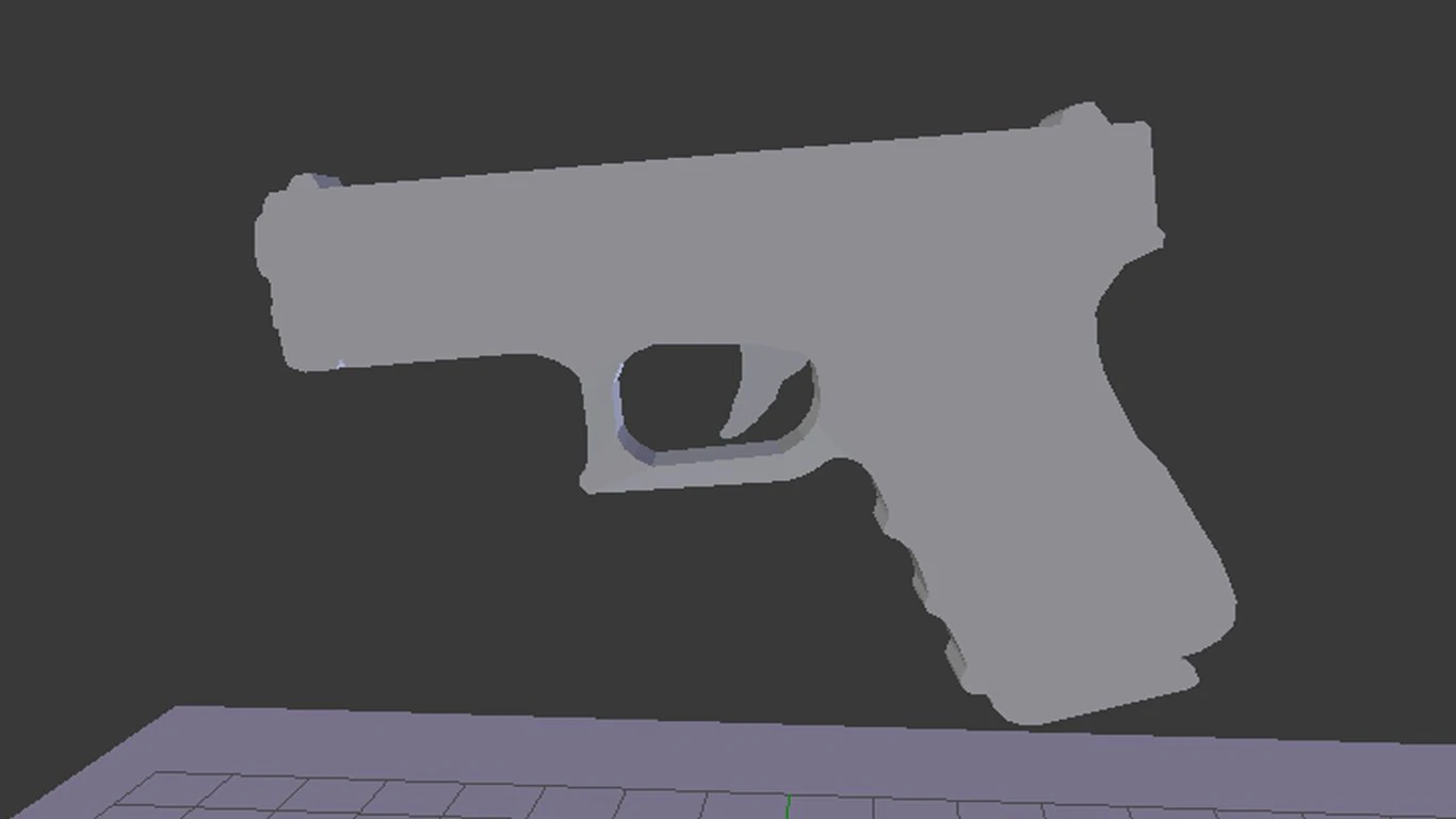 glock pistol 3D Model .c4d .max .obj .3ds .fbx .stl .blend