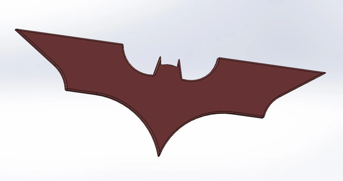 batman logo 3D Print Model .c4d .max .obj .3ds .fbx .stl .blend 