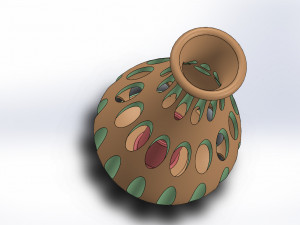flower pot Model Cetak 3D