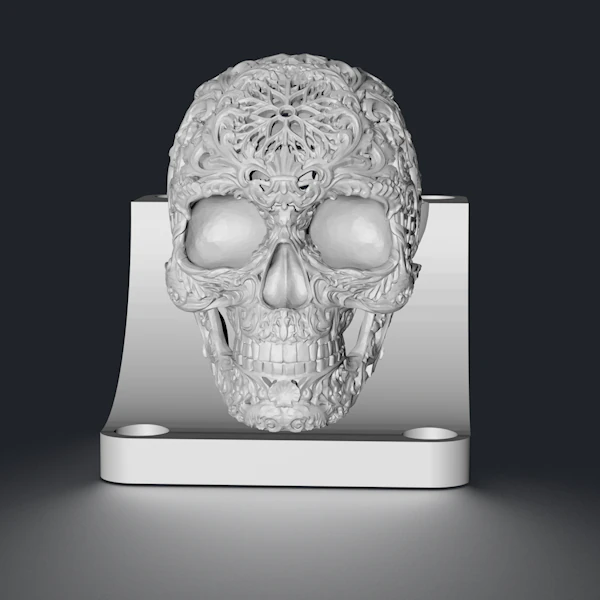 skull with podium 3d print model 3D Print Model .c4d .max .obj .3ds .fbx .stl .blend 