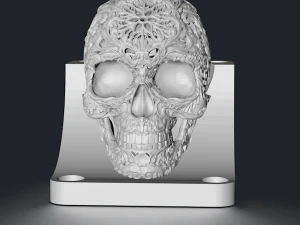 skull with podium 3d print model 3D Print Model