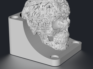 skull with podium 3d print model 3D Print Model