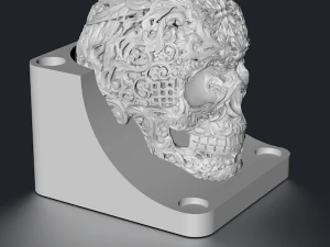 skull with podium 3d print model 3D Print Model