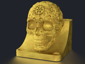skull with podium 3d print model 3D Print Model
