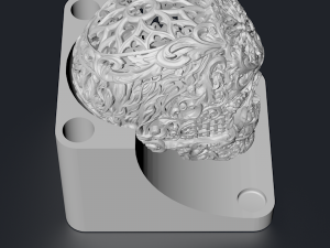 skull with podium 3d print model 3D Print Model