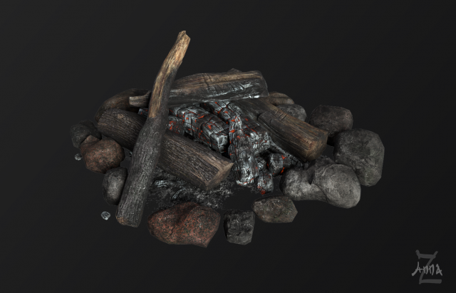 the bonfire Modello 3D .c4d .max .obj .3ds .fbx .stl .blend 
