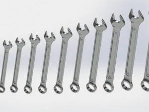 wrench big collection from 8mm to 32mm 3D Model
