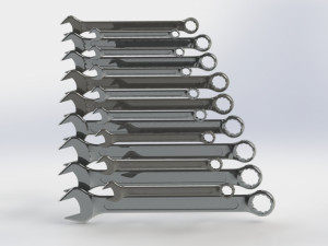 wrenchs big collection 3D Model