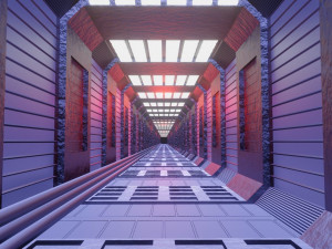 sci fi tunnel Modelo 3D